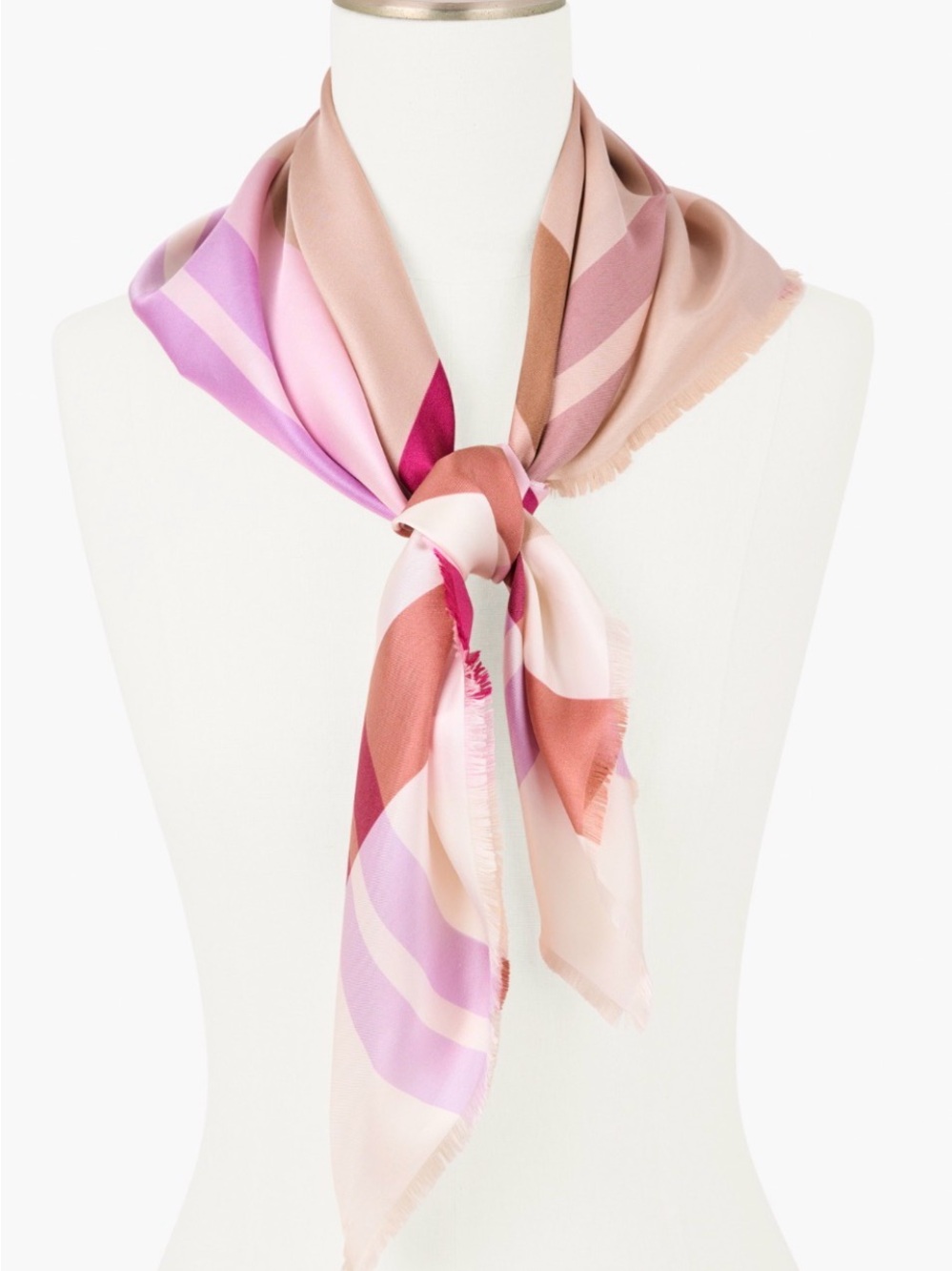 Talbots Echo Plaid Silk Square Scarf
